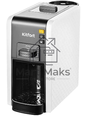 Кофеварка рожковая Kitfort КТ-7467 белый/черный, исп. кофе - молотый/капсулы, 0.8 л, 1100 Вт, 19 бар
