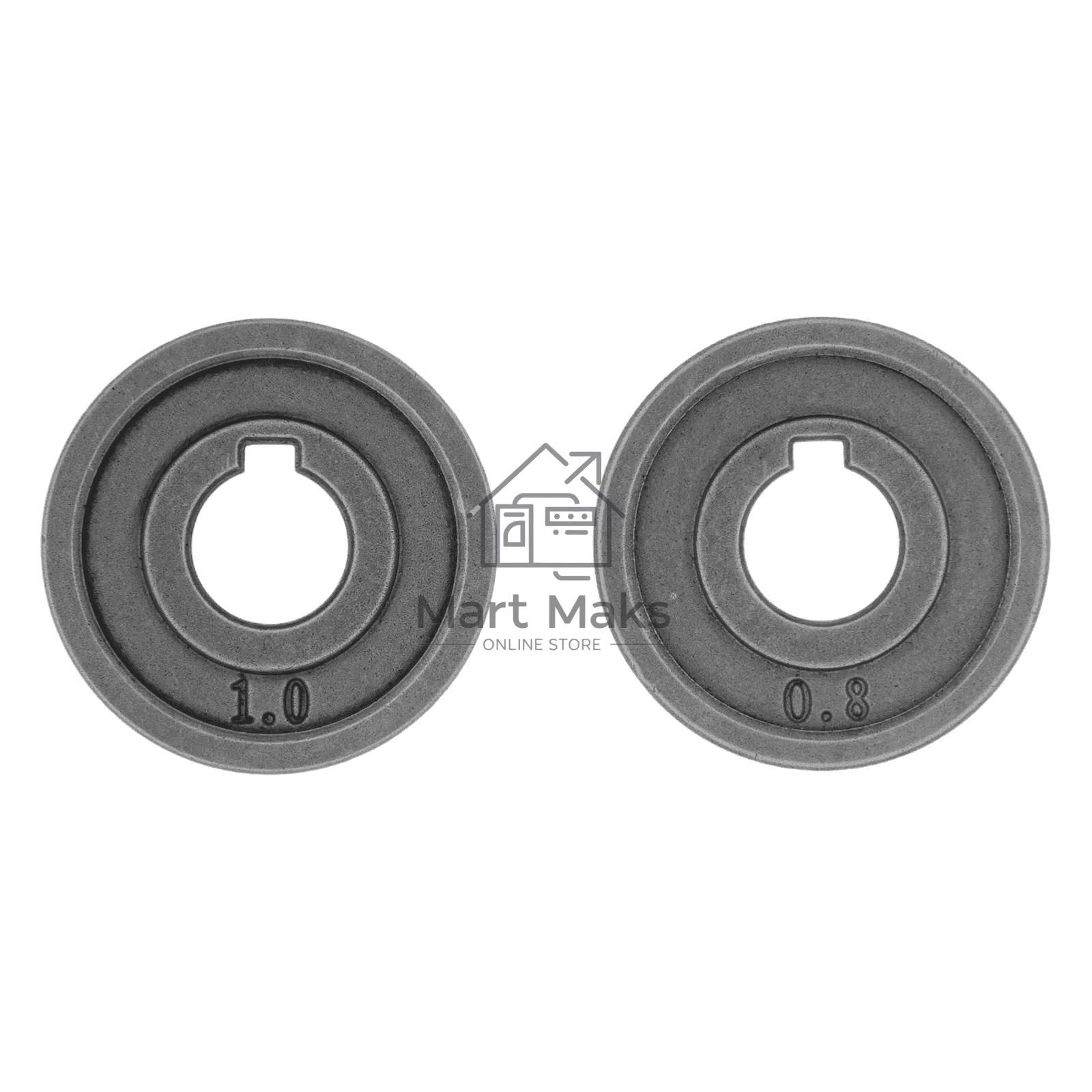 Подающий ролик Denzel V профиль под стальную проволоку 0,8-1 мм, 2 шт