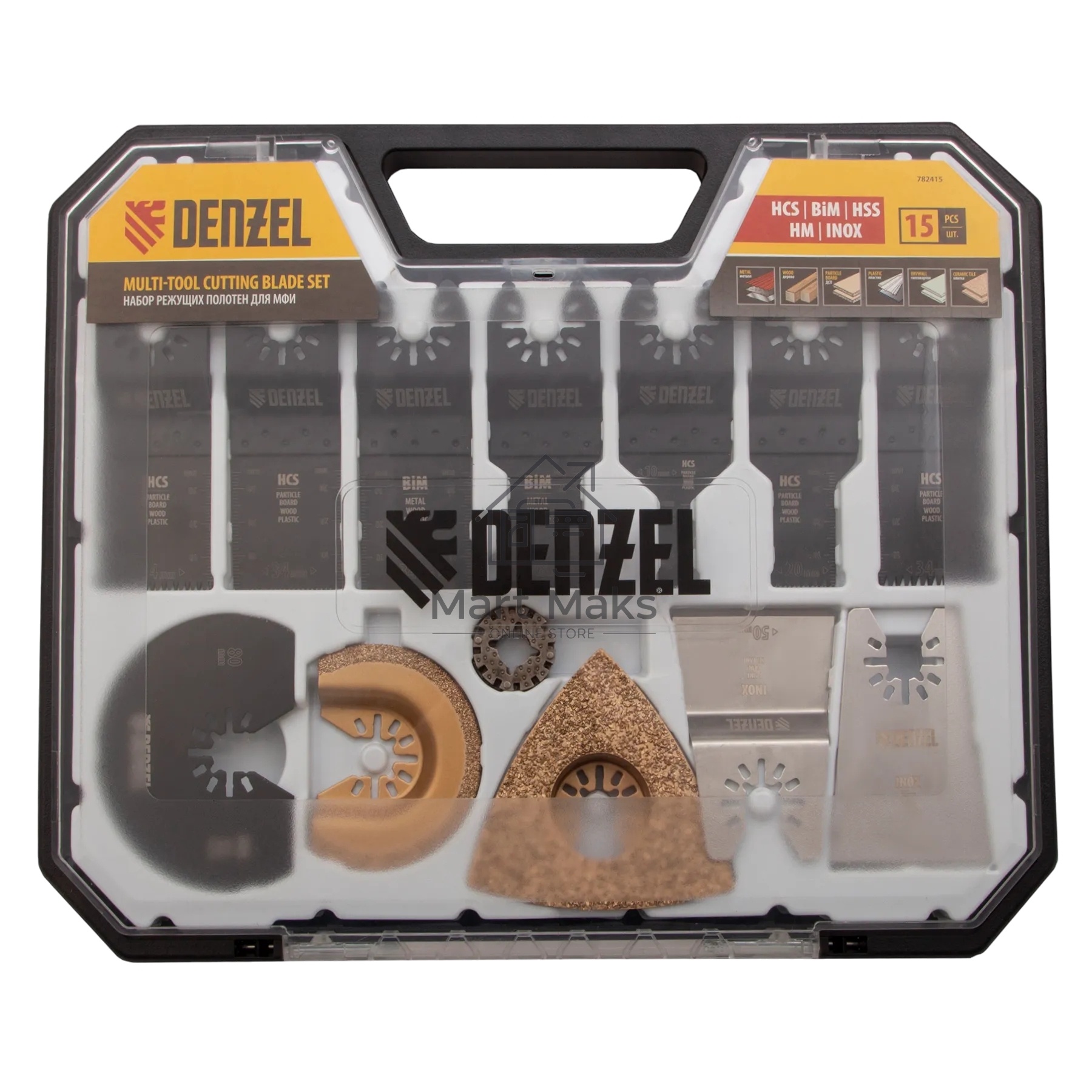 Набор насадок для МФИ Denzel универсальный, 15 шт.