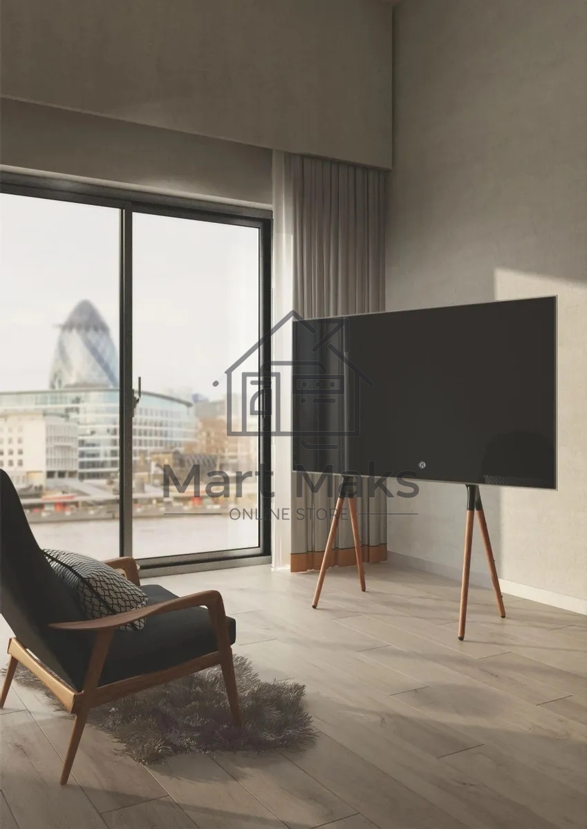 Подставка для телевизора Cactus CS-ST1247BKWN черный/орех, 49