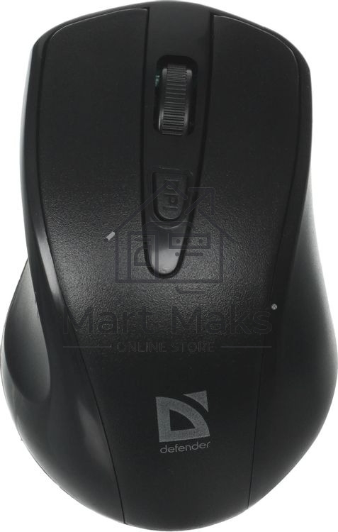 Мышь беспроводная Defender Datum MM-265 черный, 1600 dpi, радиоканал, USB, кнопки - 4