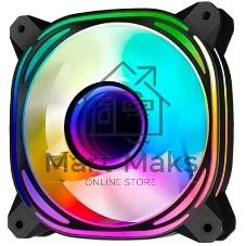 Вентилятор для корпуса Eurocase EU-FN120ARGB_8+16 BL YF1208A Black,120 ARGB fan 3pin+AURA 5V3pin female and male connector with brown box,3pcs in big