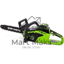 Цепная пила аккумуляторная (2005707UA) GreenWorks GD40CS15, 40V, 35 см, бесщеточная, 1,5 КВТ, с АКБ 2АЧ и ЗУ