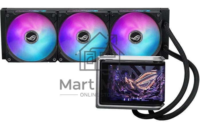 Жидкостная система охлаждения ASUS ROG RYUO IV 360 ARGB черный, алюминий/медь, 2000 об/мин, 30.7 дБ, 4 pin