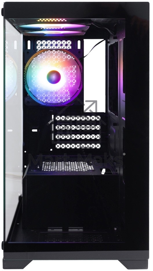 Компьютерный корпус 1STPLAYER MIKU Mi2 черный mATX 3x120мм LED fans Mi2-BK-3F1