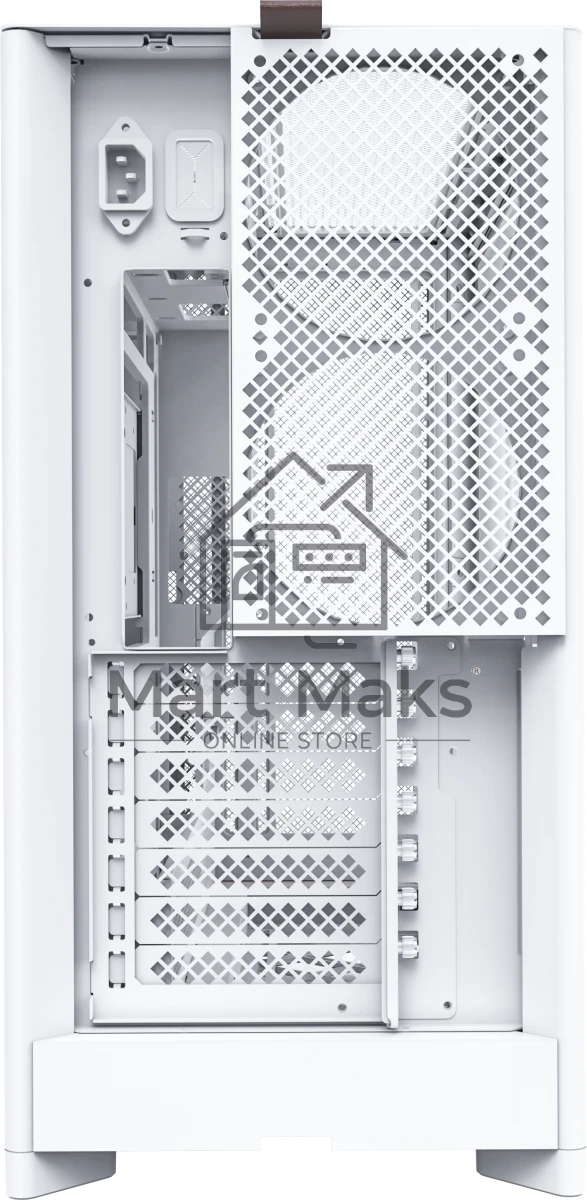 Компьютерный корпус Montech HS01 белый без БП ATX 2xUSB3.0 audio bott PSU