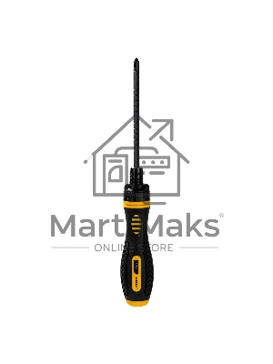 Двухсторонняя отвертка с трещеткой Deli DL626011 PH2+SL6x180мм 6/PH2x180мм. Материал биты: Cr-V. Общая длина: 180-230 мм. Диаметр хвостовика: 6,3 мм.