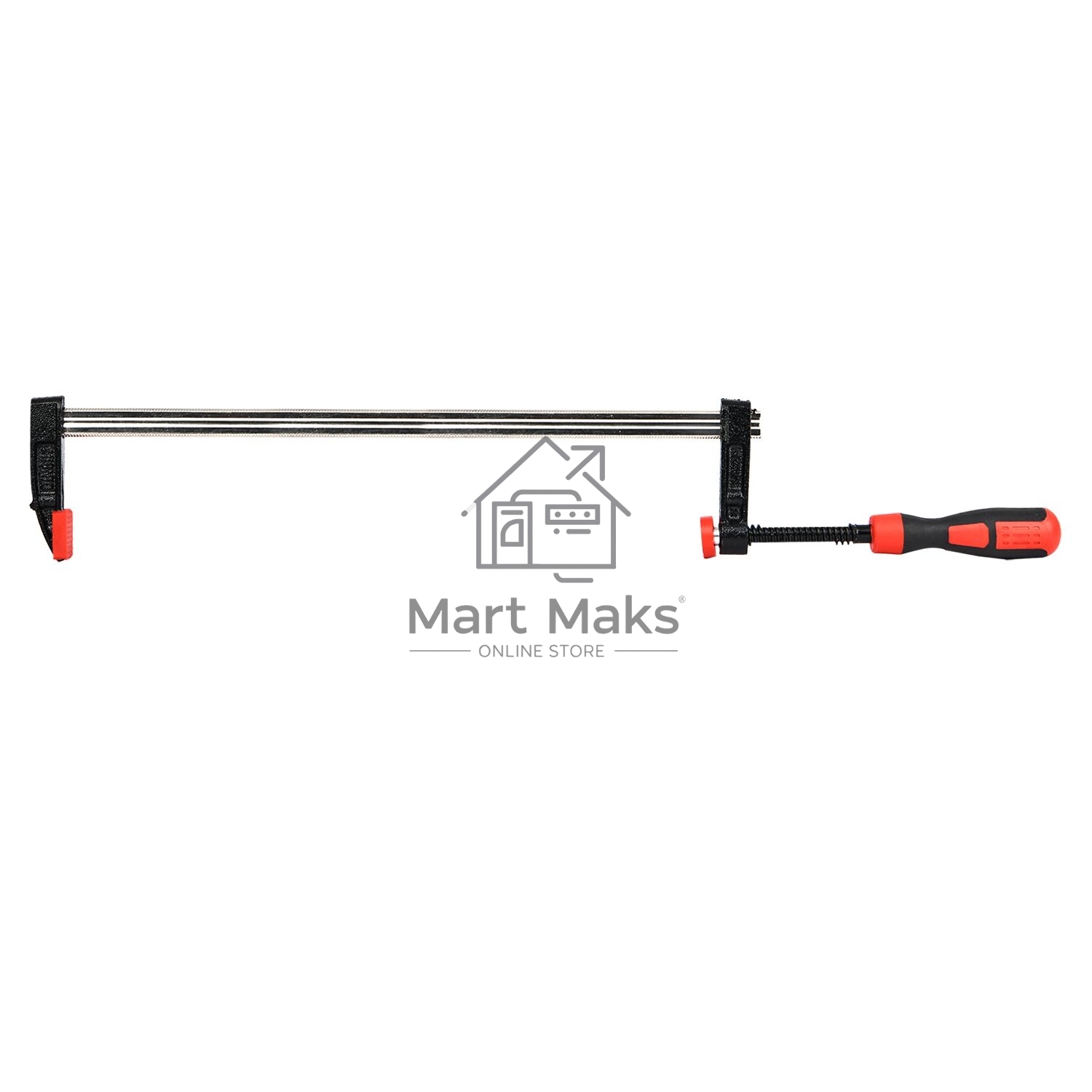 Струбцина F-образная усиленная Deli DL111250Z 500x120 мм, макс. усилие зажима 3500N, резьба 16мм