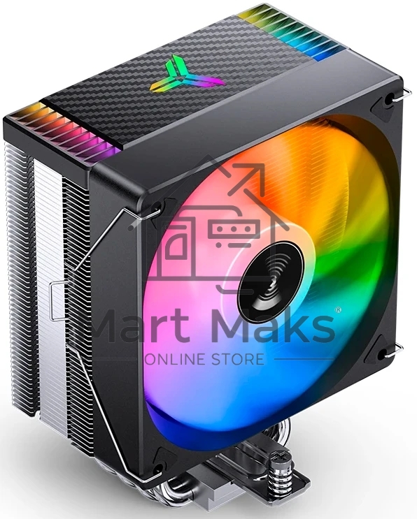 Кулер для процессора Jonsbo CR-1000 MAX V2 ARGB Black, 120 мм, алюминий/медь, 800-1800 об/мин, 17.4-33.2 дБ, 4-pin PWM, 230 Вт, высота 157 мм, ARGB