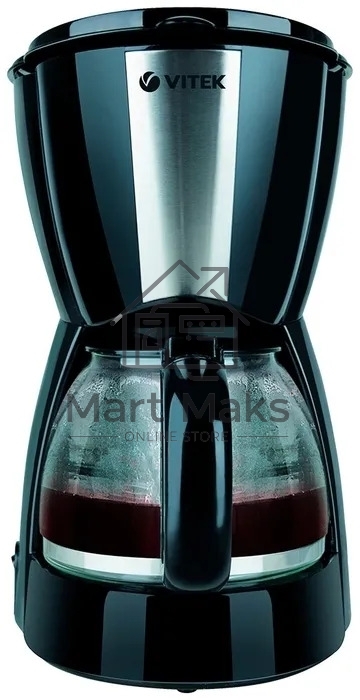 Кофеварка капельная Vitek VT-1506 ВК черный, молотый кофе, 0.7 л, 550 Вт