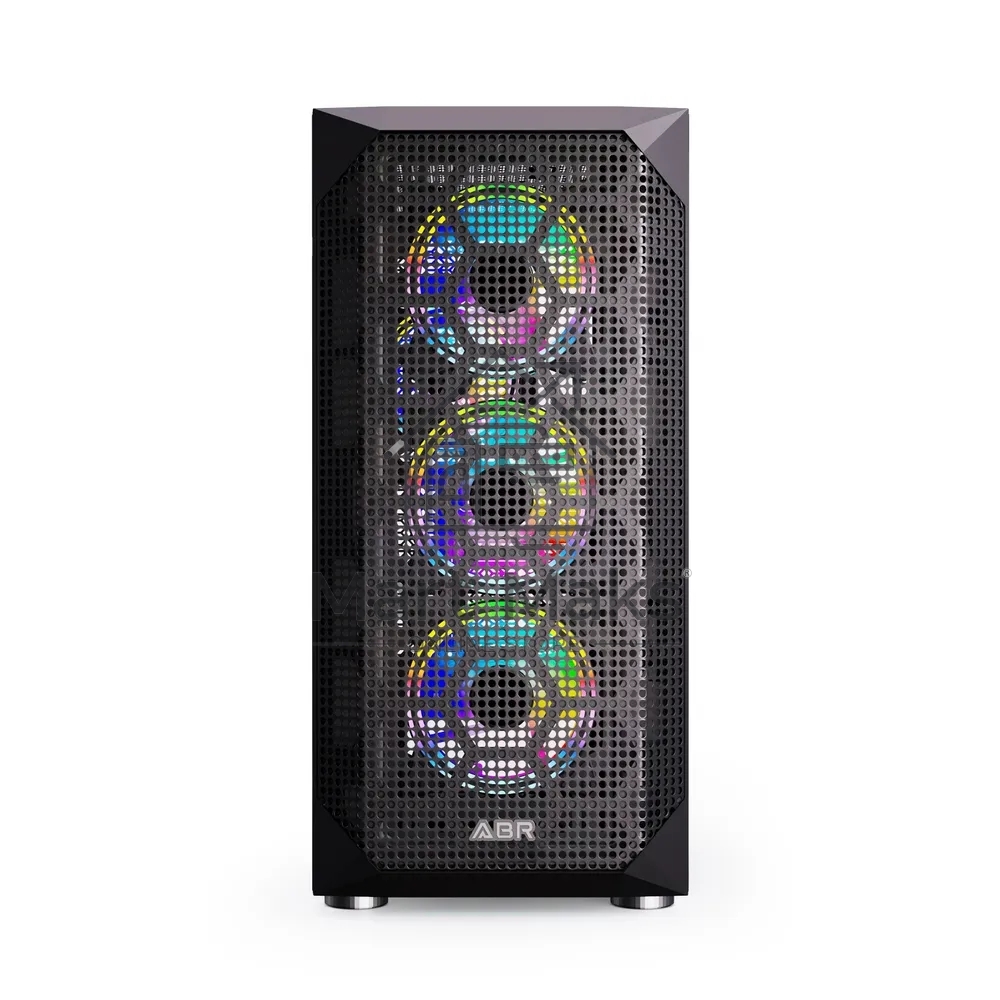 Компьютерный корпус ABR Quantum Black (1*USB Type-C, 2*USB 2.0, HD Audio, 4xRGB Fan, ATX, E-ATX)