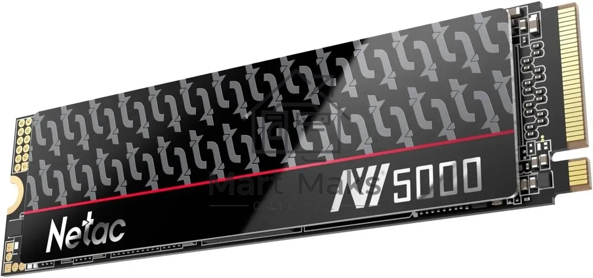 Накопитель SSD Netac NV5000-T, 1TB, M.2 2280, PCIe 4.0 x4, NVMe, R/W 4800/4600, с радиатором