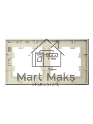 Рамка 2-местная IEK BRITE РУ-2-2-БрВа стекло ванильный