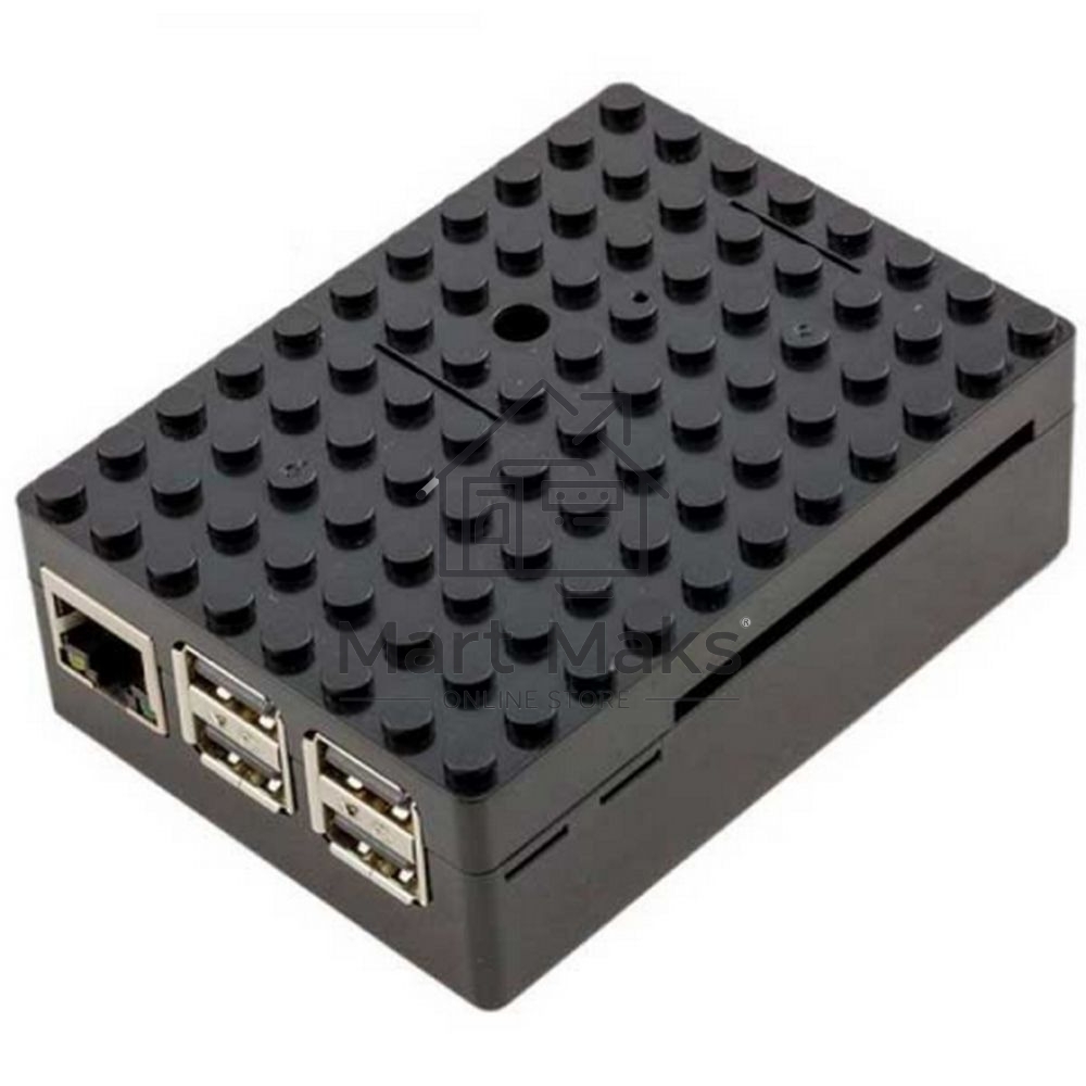 Корпус RA182 black для микрокомпьютера Raspberry Pi 3 ACD черный ABS Plastic Building Block case for Raspberry Pi 3