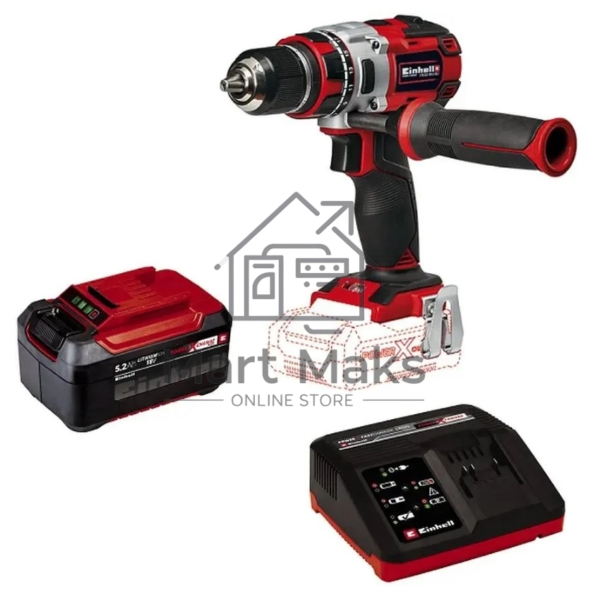 Дрель-шуруповерт EINHELL PXC TE-CD 18 Li Brushless, Аккумуляторная, 18В