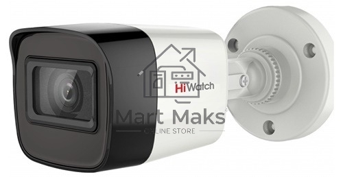Уличная цилиндрическая аналоговая камера HiWatch DS-T280(B)(2.8mm), 1920х1080, 2 Мп, CMOS, до 20 м, IP66