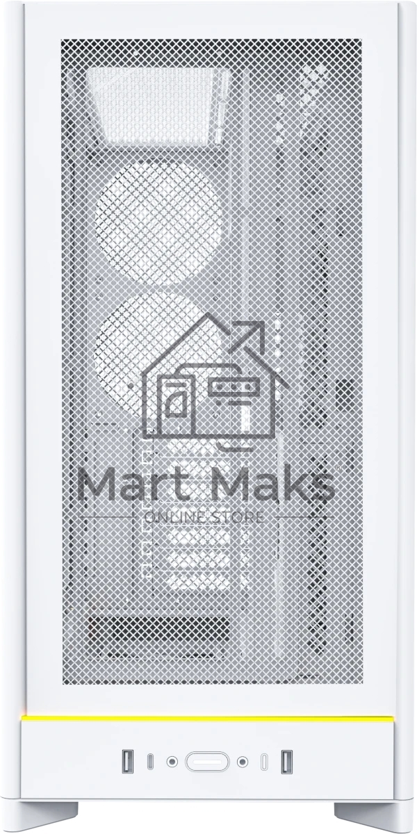 Компьютерный корпус Montech HS01 белый без БП ATX 2xUSB3.0 audio bott PSU