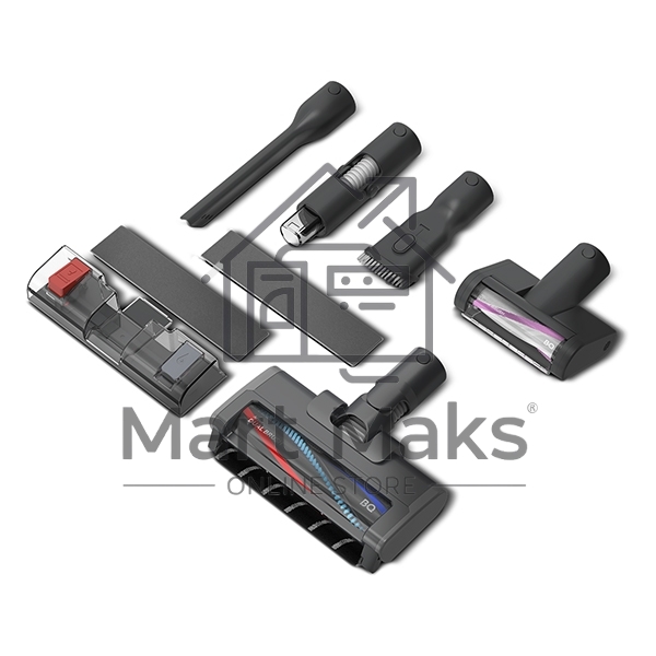 Пылесос вертикальный BQ VCA1005W Aqua Pro PREMIUM серый, питание от аккумулятора, 220 Вт, уборка сухая/влажная, пылесборник 0.5 л