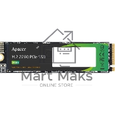 Накопитель SSD Apacer AS2280P4, 512Gb, M.2 2280, PCIe 3.0 x4, NVMe, R/W 2100/1500