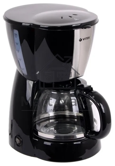 Кофеварка капельная Vitek VT-1506 ВК черный, молотый кофе, 0.7 л, 550 Вт