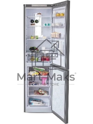 Холодильник Бирюса Б-I980NF нержавеющая сталь двухкамерный 240/130л морозилка снизу, No Frost