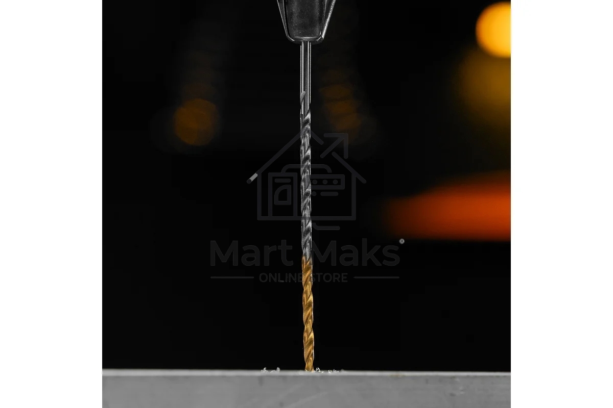 Сверло спиральное по металлу Denzel 2 х 86 мм Р6М5, Golden Tip, удлиненное, 2 шт.