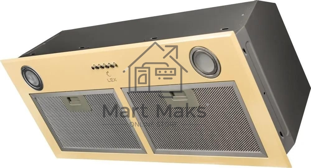 Вытяжка встраиваемая LEX GS Bloc P 900 слоновая кость управление: кнопочное (1 мотор)