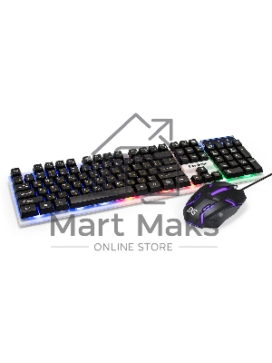 Комплект клавиатура+мышь ExeGate MK140 проводной, USB, 1000 DPI, чёрный/белый