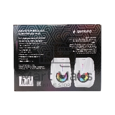 Акустическая система 2.0 Gembird SPK-303-W, 6Вт, пластик, рег.громкости, LED подсветка, белый