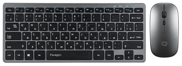 Набор Qumo Paragon K15/M21, беспроводной 2.4G, клавиатура + мышь, 400 mA