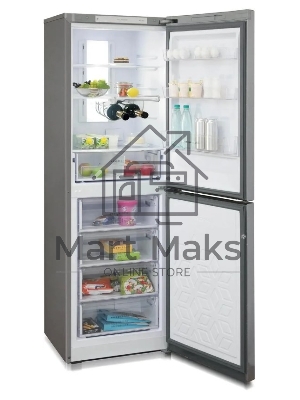 Холодильник Бирюса Б-I940NF нержавеющая сталь двухкамерный 210/130л морозилка снизу, No Frost