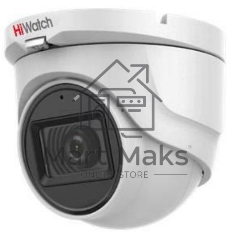 Купольная аналоговая камера HiWatch DS-T283(B)(2.8mm), 1920x1080, 2 Мп, CMOS, 25 кадр/сек, EXIR до 20 м, IP66, пластик