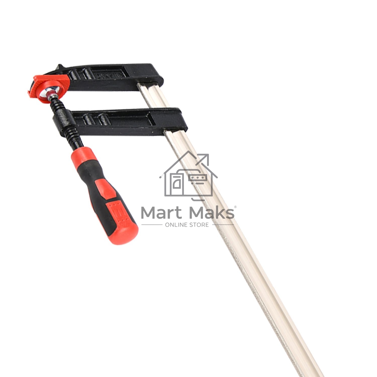 Струбцина F-образная усиленная Deli DL111250Z 500x120 мм, макс. усилие зажима 3500N, резьба 16мм