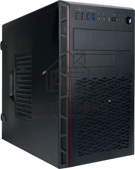 Компьютерный корпус Mini Tower InWin EMR065 черный U3.0*2+U2.0*2 A(HD) +intrusion switch mATX