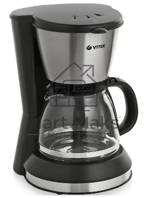 Кофеварка капельная Vitek VT-1506 ВК черный, молотый кофе, 0.7 л, 550 Вт