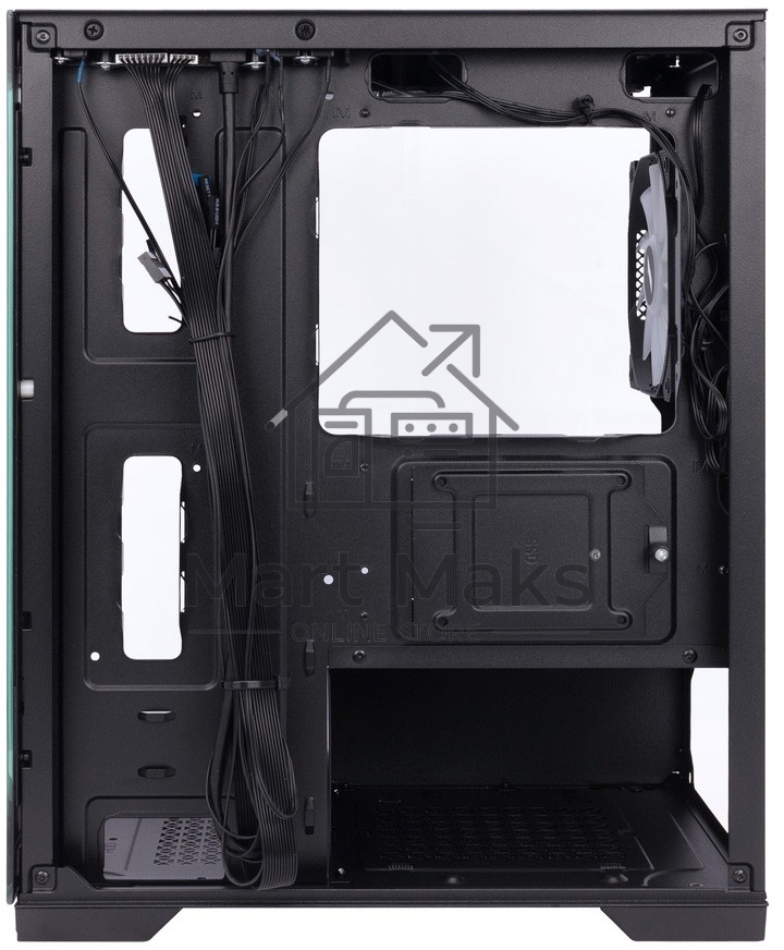 Компьютерный корпус 1STPLAYER MIKU Mi2 черный mATX 3x120мм LED fans Mi2-BK-3F1