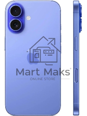 Смартфон Apple iPhone 16, 8/128Gb, ультрамарин