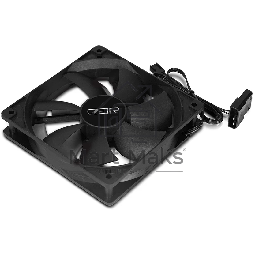 Вентилятор для корпуса CBR CBR-CF-8025-1600B черный, 80 мм, 1600 об/мин, 25 дБ, 3 pin