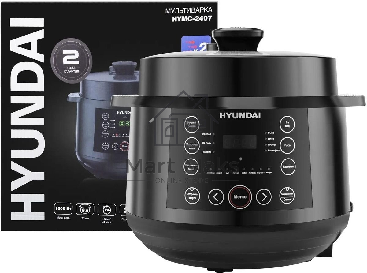 Мультиварка Hyundai HYMC-2407 5.7л 1000Вт черный/черный
