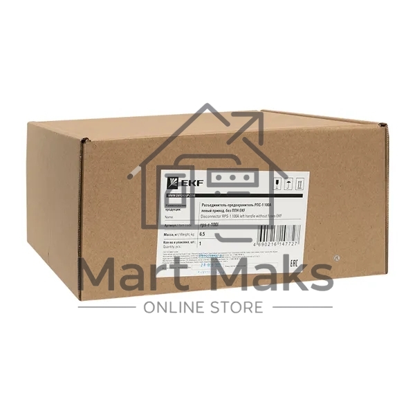 Разъединитель-предохранитель РПС-1 100А левый привод без ППН Basic EKF rps-r-100l