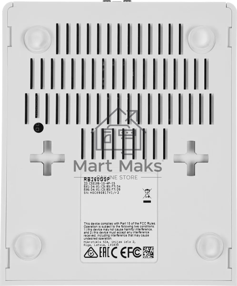 Коммутатор Mikrotik CSS106-1G-4P-1S 5PORT 1000M 1SFP