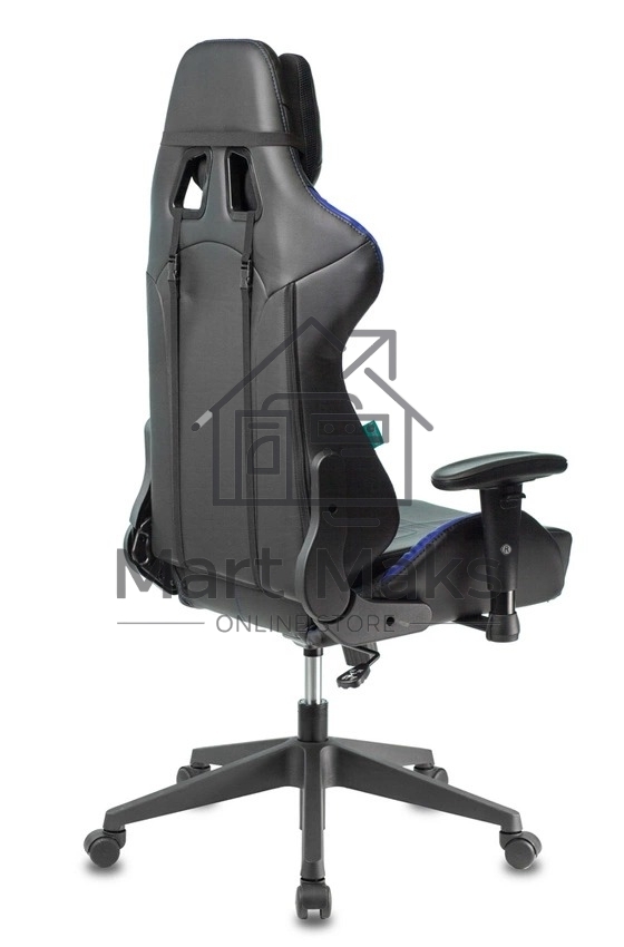 Кресло игровое Бюрократ VIKING 5 AERO BLUE черный/синий искусственная кожа