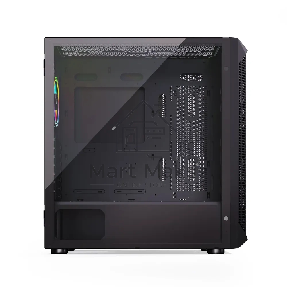 Компьютерный корпус ABR Quantum Black (1*USB Type-C, 2*USB 2.0, HD Audio, 4xRGB Fan, ATX, E-ATX)