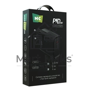 Зарядное устройство MORE CHOICE (4620202553478) NC67i СЗУ 1Type-C 3.0A PD 20W, черный