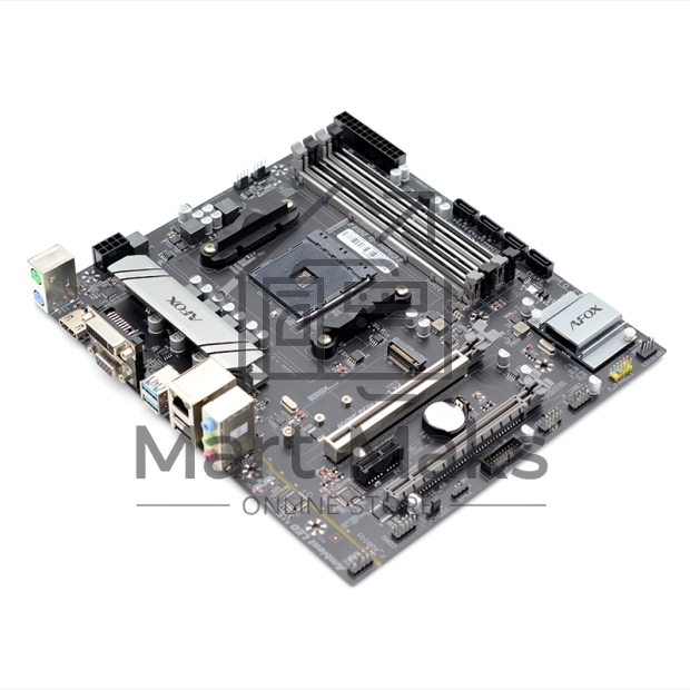 Материнская плата AFOX B550D4-MA5-V2, AM4, AMD B550, 4xDDR4, 4xSATA, 1xM.2, 1xPCIe 4.0 x16, 1xPCIe 4.0 x4, 1xPCIe x1, 1xHDMI, 1xD-Sub, 1xDVI, 1x 1Gb LAN, 4xUSB-A 3.0, 2xUSB 2.0, 3x3.5 мм, 5.1, mATX
