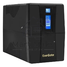 Источник бесперебойного питания ExeGate SpecialPro Smart LLB-650.LCD.AVR.2SH.RJ.USB <650VA/360W, LCD, AVR, 2*Schuko, RJ45/11, USB, Black>