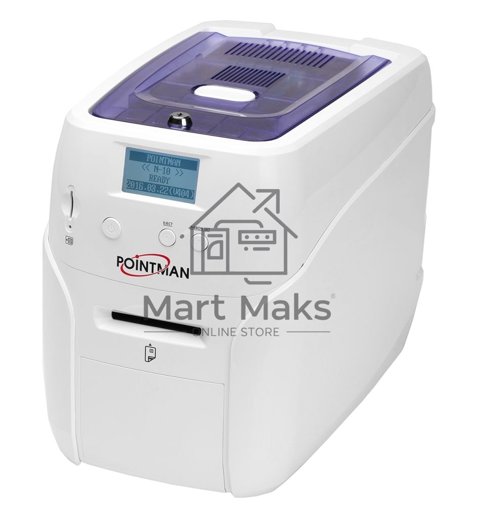 Принтер пластиковых карт Poscenter Pointman Nuvia N10 300 dpi, до 600 карт/ час, USB, Ethernet, белый