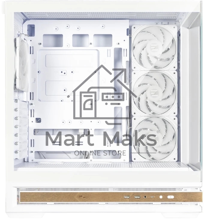 Компьютерный корпус ZALMAN P40 NAMU, ATX, белый, WINDOW, WOODEN ELEMENTS, 2xCombo(2.5” or 3.5”), 1xUSB TYPE-C, 2xUSB 3.0, SIDE 3x120мм ARGB, REAR 1x120мм ARGB