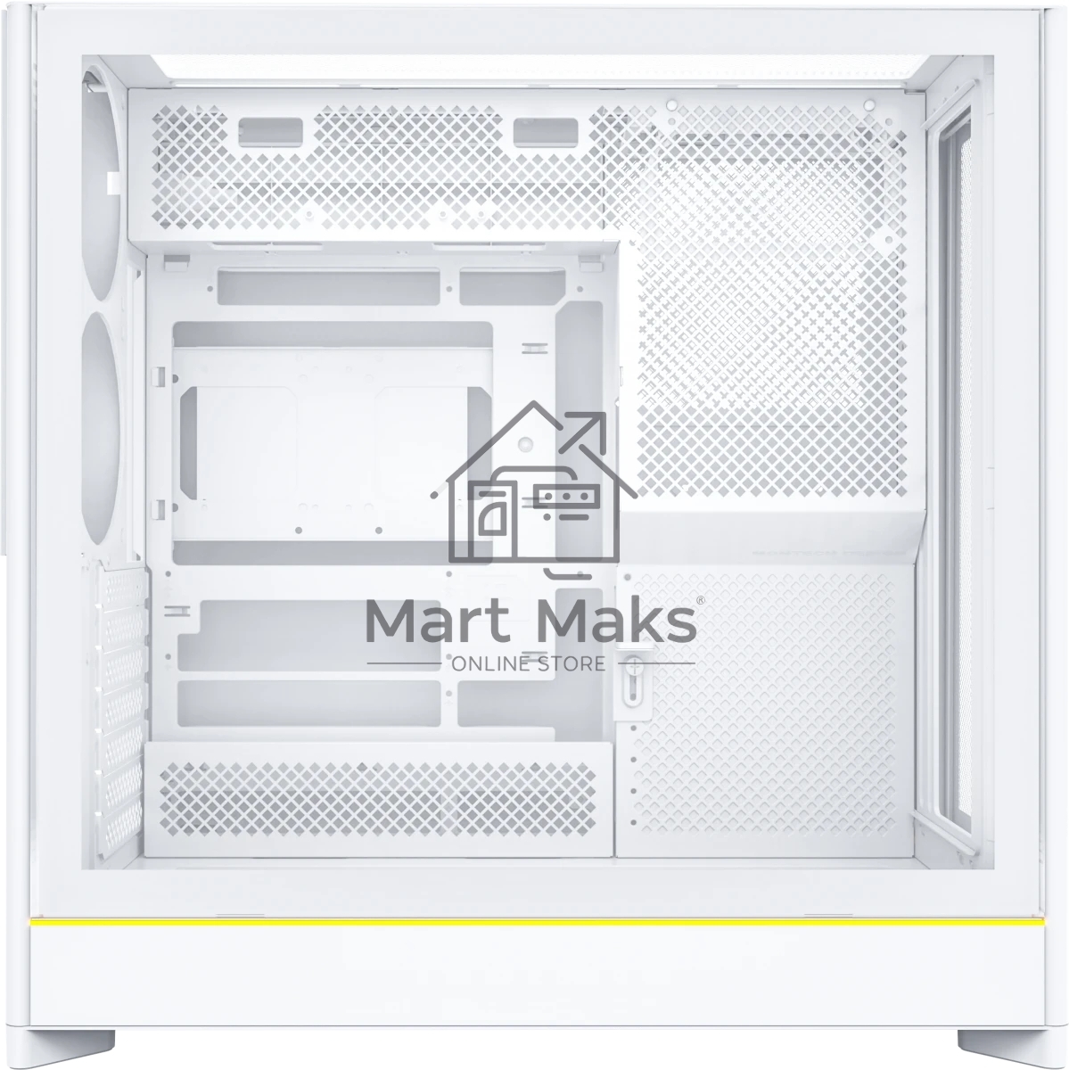 Компьютерный корпус Montech HS01 белый без БП ATX 2xUSB3.0 audio bott PSU