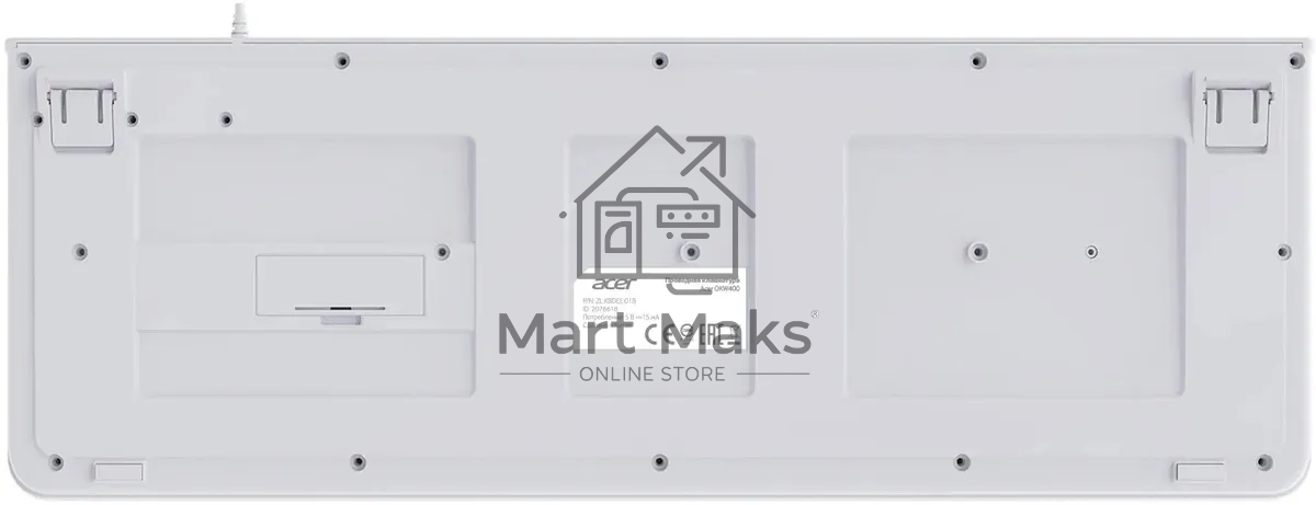 Клавиатура проводная Acer OKW400 белый USB Multimedia (ZL.KBDEE.01B) кабель 1.8м